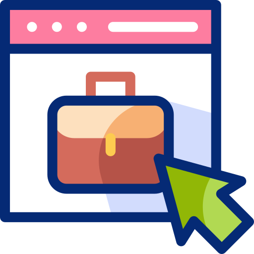 búsqueda de empleo en línea icono gratis