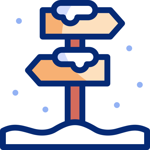 Snowy signpost free icon Snowy signpost free icon