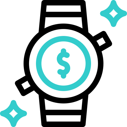 Долларовые часы бесплатно иконка Долларовые часы бесплатно иконка