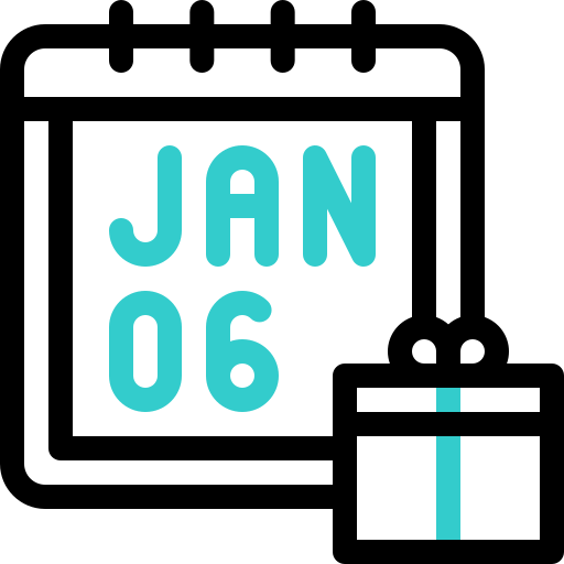 Calendar gift free icon