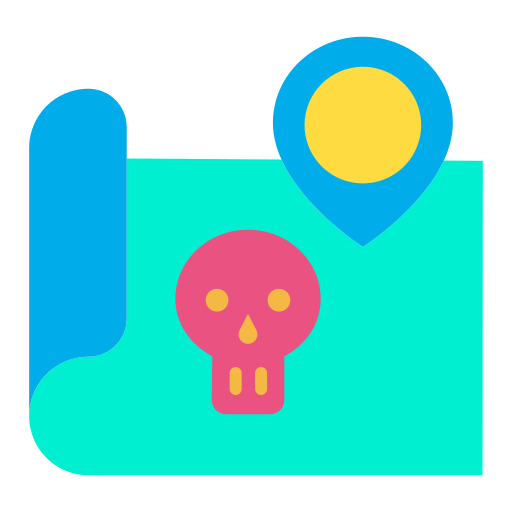 Mapa del tesoro icono gratis