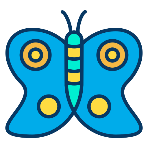 Butterfly Kiranshastry Lineal Color icon