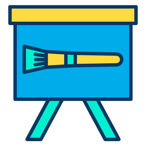 Cepillo de pintura icono gratis