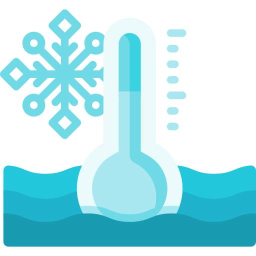 Baja temperatura icono gratis