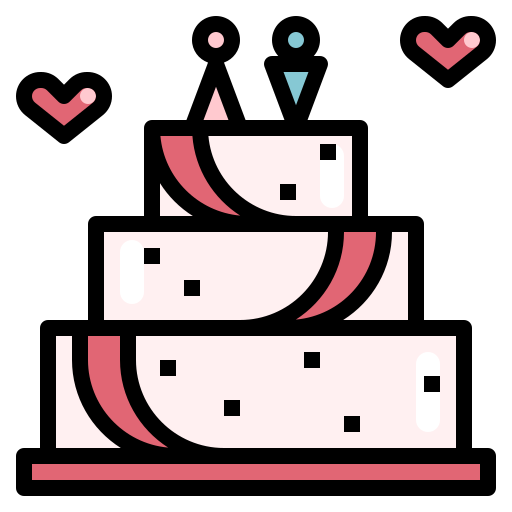 pastel de bodas icono gratis