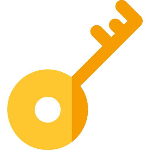 Key Basic Rounded Flat icon