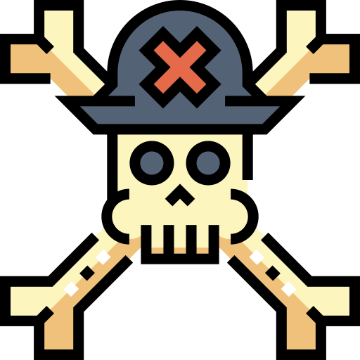 calavera pirata icono gratis