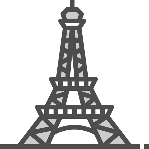 Eiffel tower Winnievizence Grey icon