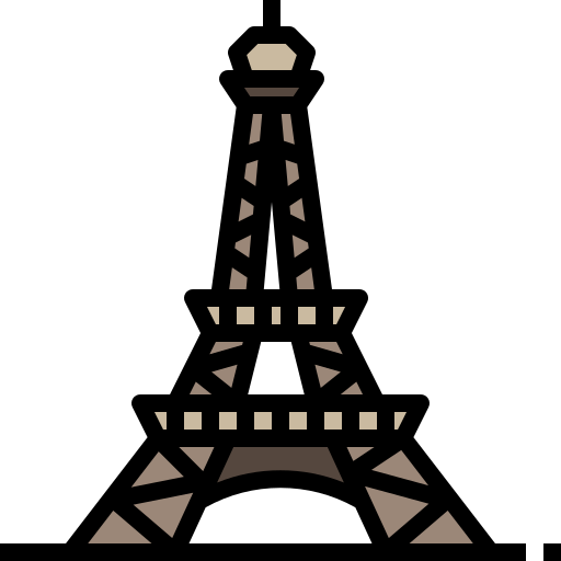 Eiffel tower Winnievizence Lineal color icon