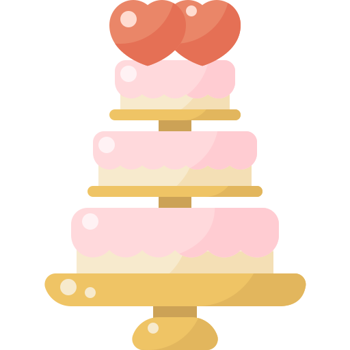 pastel de boda icono gratis