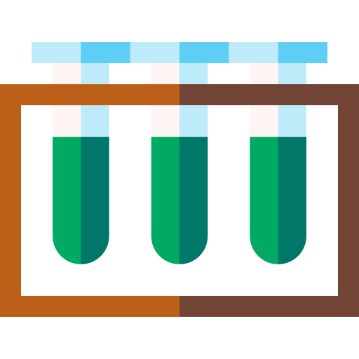 Test tubes Basic Straight Flat icon