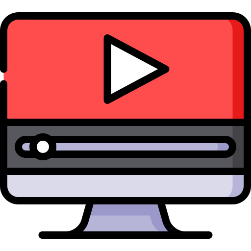 Reproductor de video icono gratis