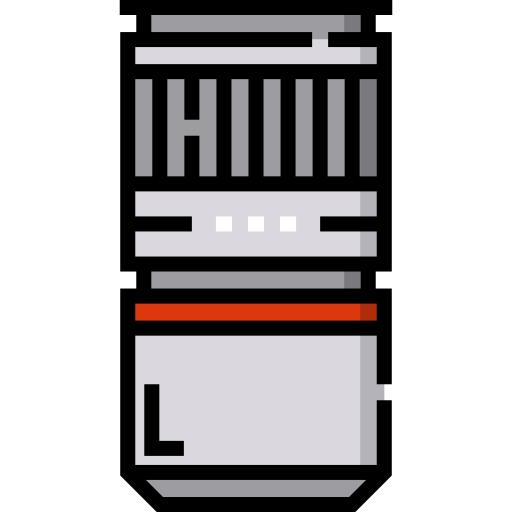 Lens Detailed Straight Lineal color icon