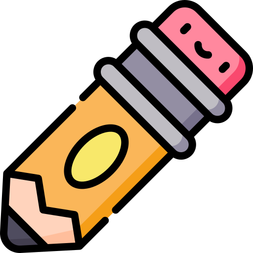 Pencil Kawaii Lineal color icon