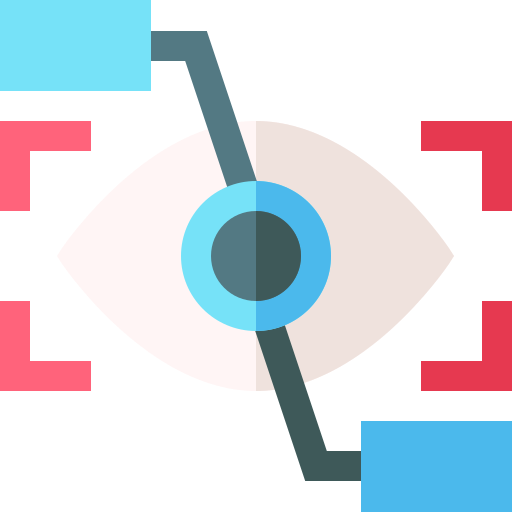 Exploración del ojo icono gratis