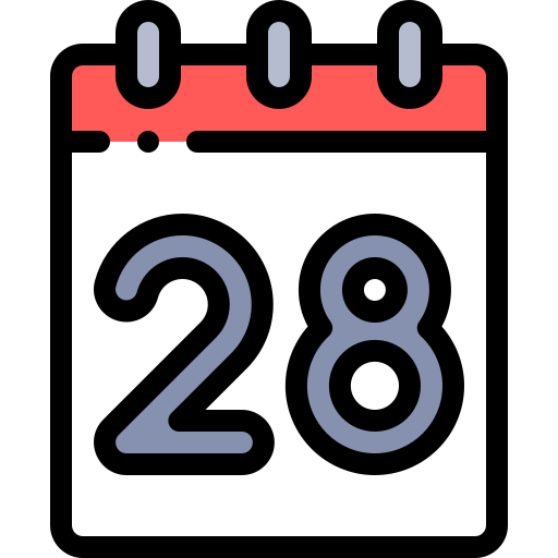 Calendar Detailed Rounded Lineal Color Icon