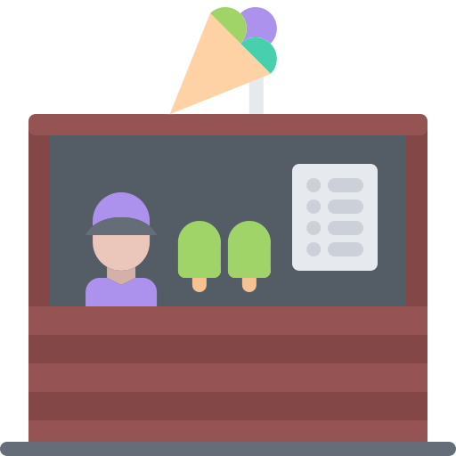 Heladería icono gratis