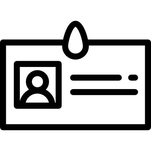 tarjeta de identificación icono gratis