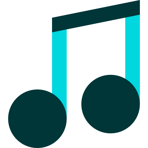 Musical note Basic Straight Flat icon