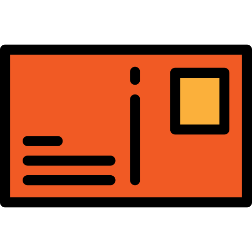 tarjeta postal icono gratis