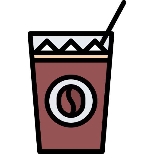 Café frío icono gratis