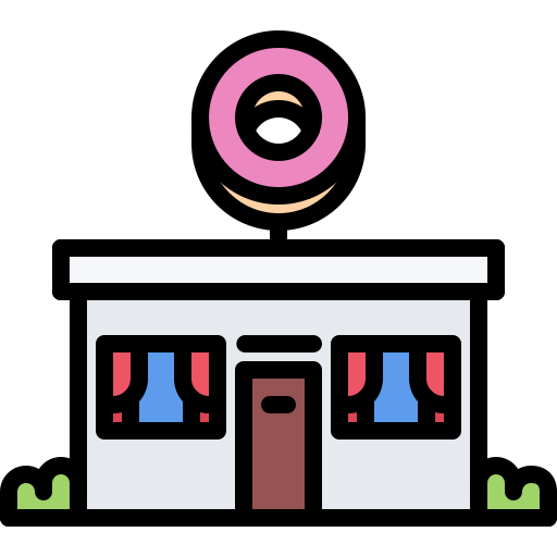 Tienda de donuts icono gratis