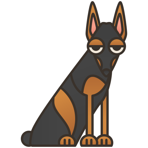 Doberman icono gratis