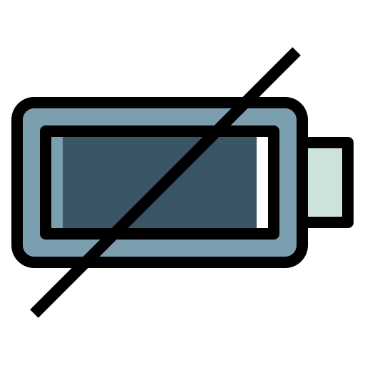 Batería baja icono gratis