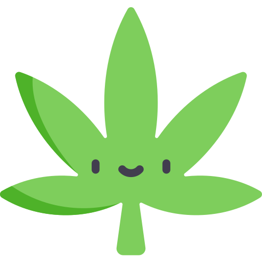 Cannabis Kawaii Flat icon