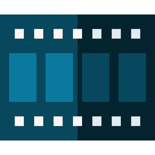 Film strip Basic Straight Flat icon