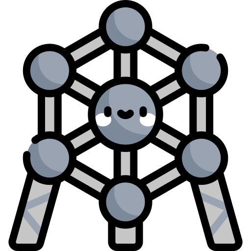 Atomium Kawaii Lineal color icon