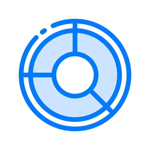 Pie chart Vitaliy Gorbachev Blue icon