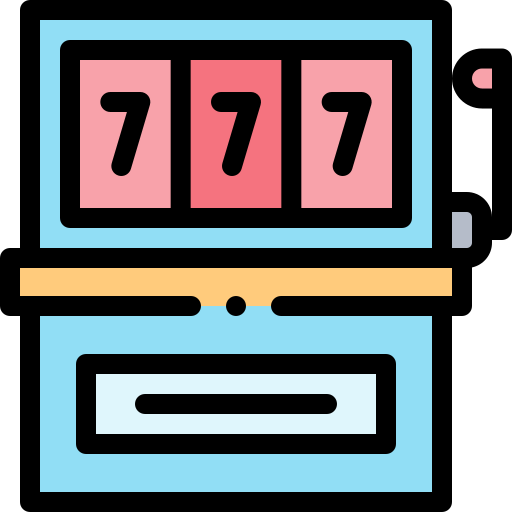 Slot machine Detailed Rounded Lineal color icon