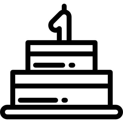 pastel de cumpleaños icono gratis