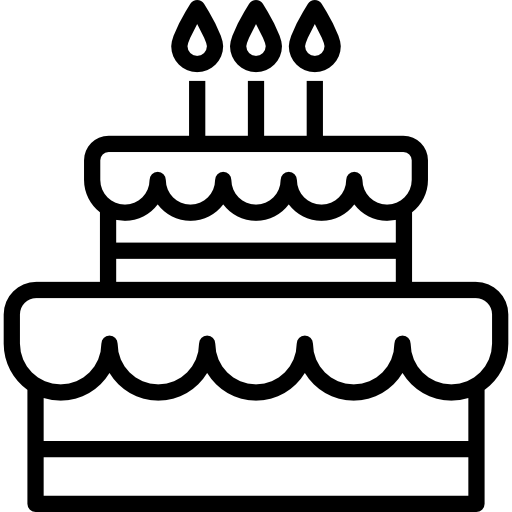 Birthday cake icon images Royalty Free Vector Image