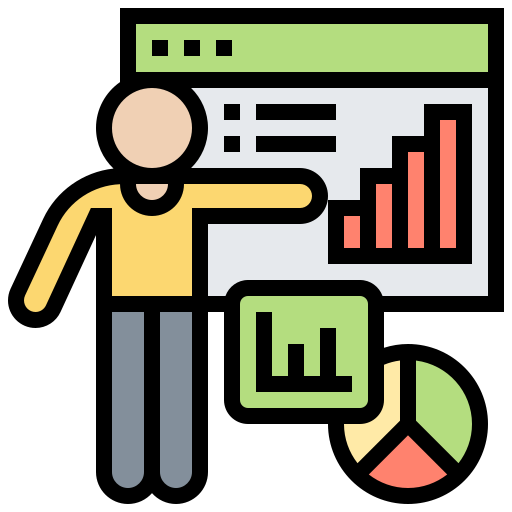 Analysis Meticulous Lineal Color icon