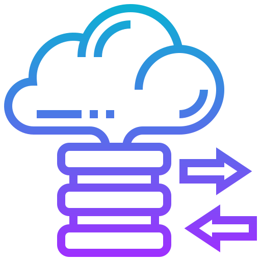 Almacenamiento en la nube icono gratis
