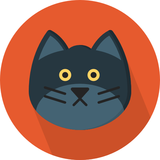 Flat Cat Icon 