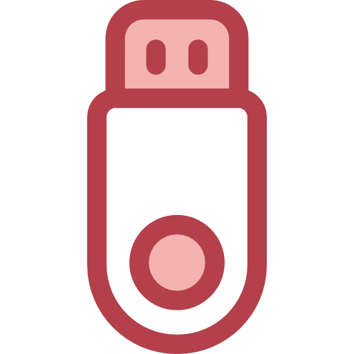 Pendrive Monochrome Red icon