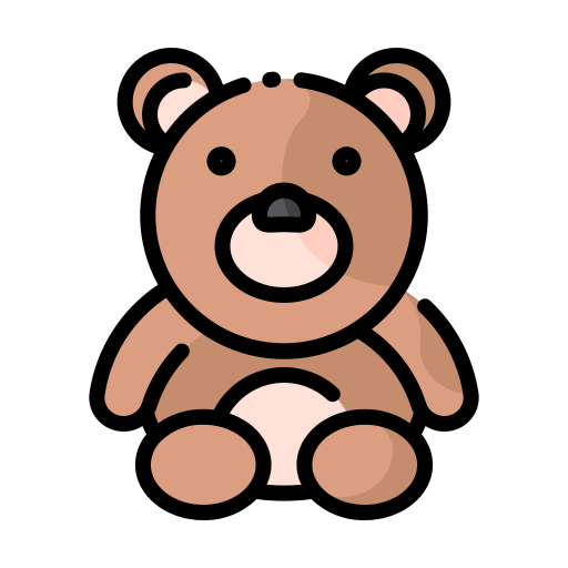 Oso de peluche icono gratis