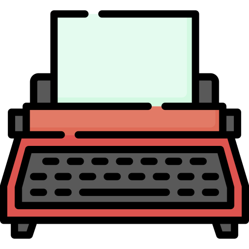 Máquina de escribir icono gratis