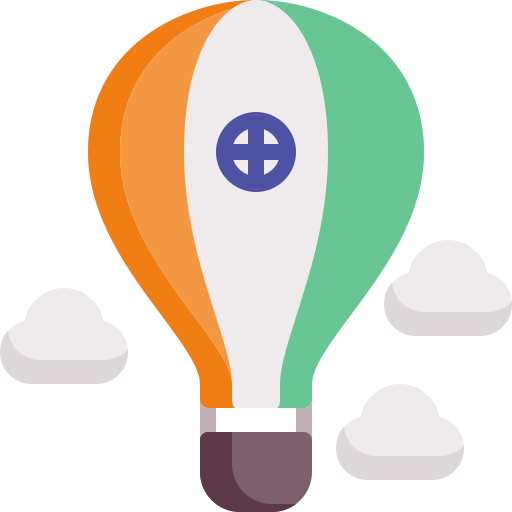 Hot Air Balloon Special Flat Icon