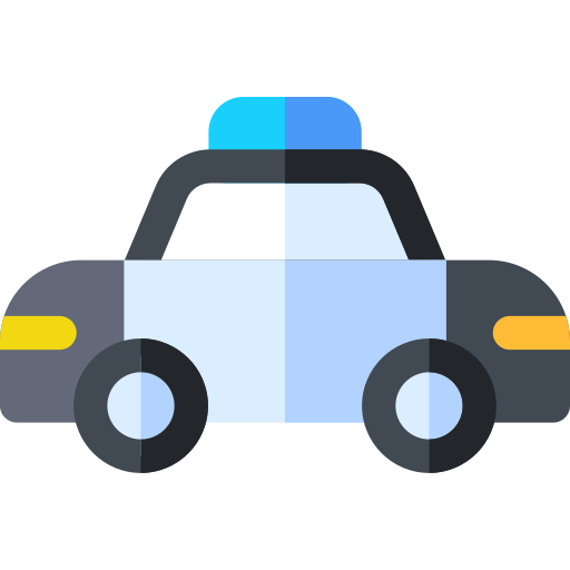 Police car Basic Rounded Flat icon