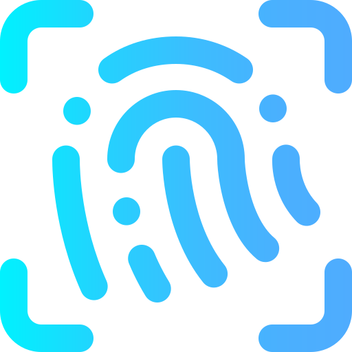 Escaneo de huellas digitales icono gratis