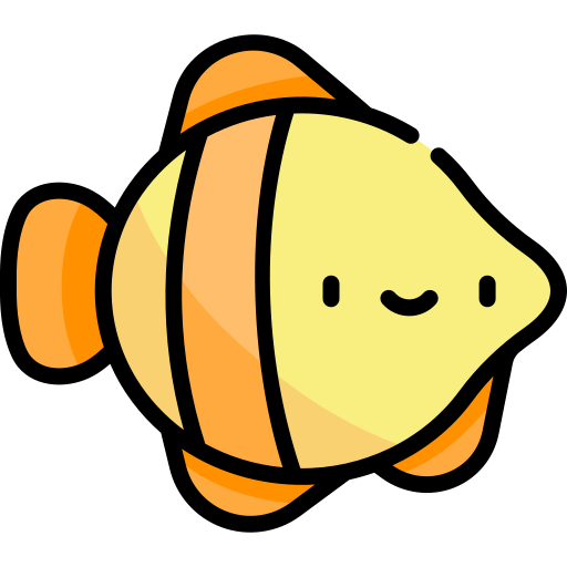 Tropical fish Kawaii Lineal color icon