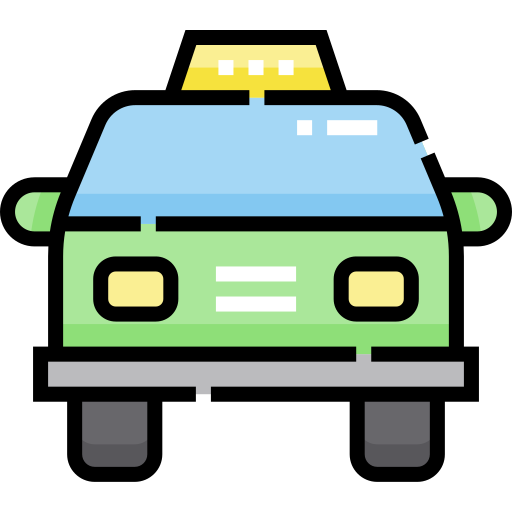 Taxi Detailed Straight Lineal color icon