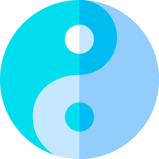 Yin yang Basic Rounded Flat icon