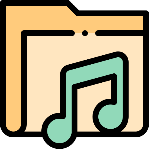 Carpeta de audio icono gratis