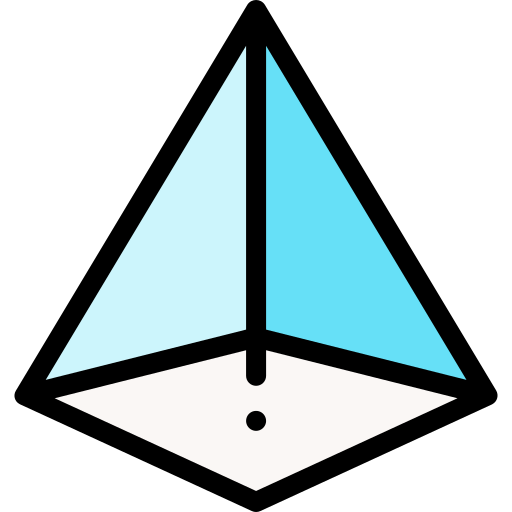 Pyramid Detailed Rounded Lineal color icon