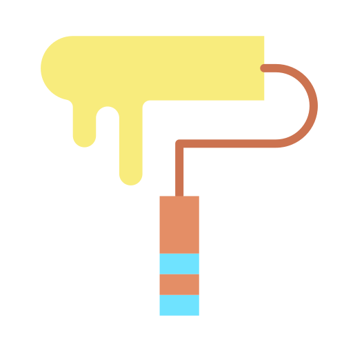 Rodillo de pintura icono gratis